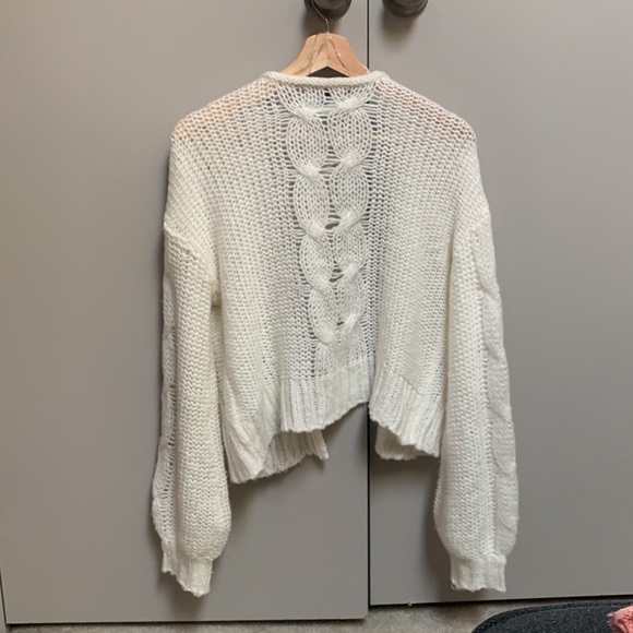 White Almost Famous Knit Cardigan. Size S - Picture 2 of 4